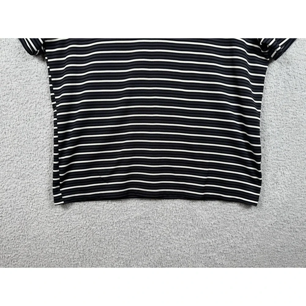 Nike Golf Men's Dri-Fit Short Sleeve Polo Shirt‎ Black White Striped Size XL